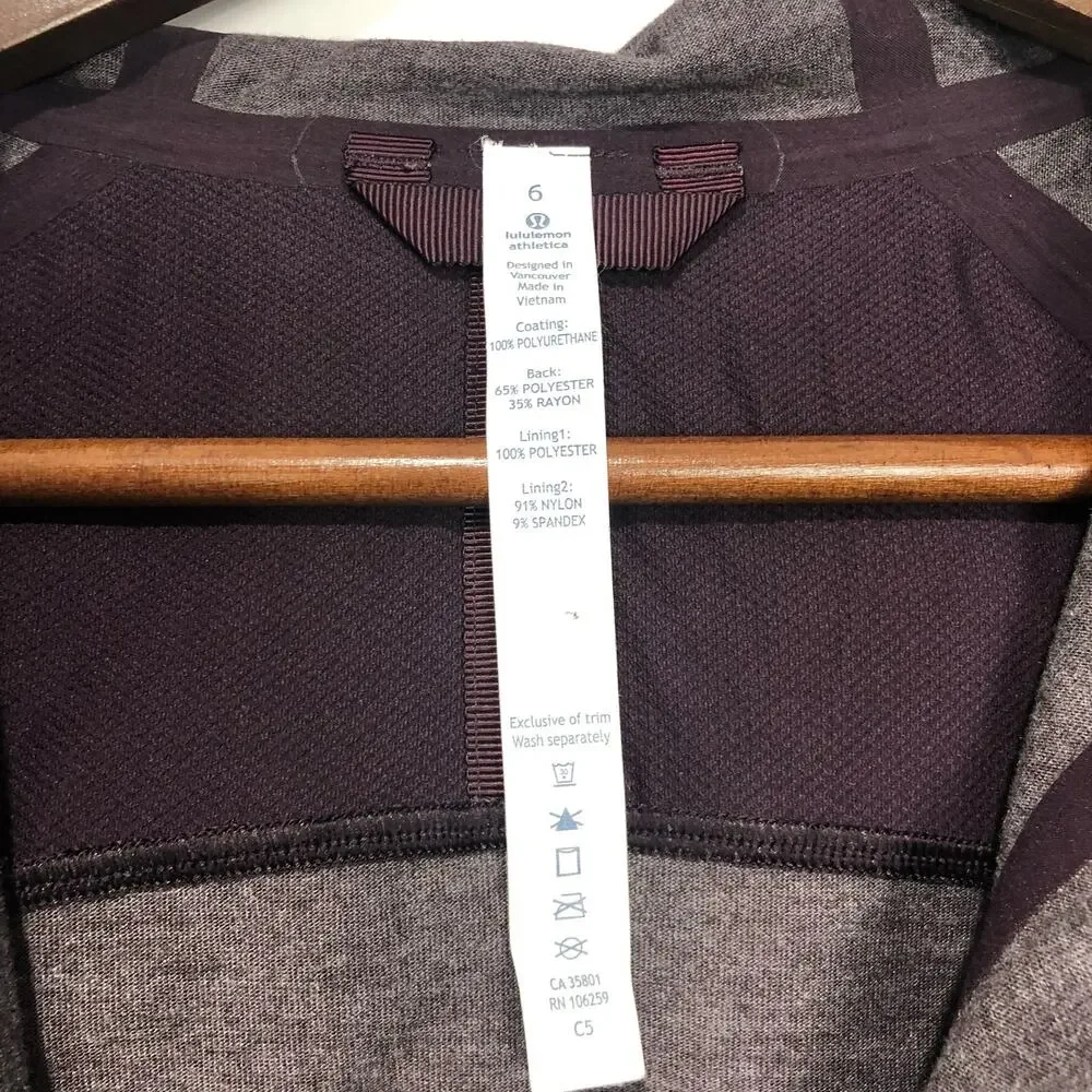 Lululemon The Drizz Rain Windbreaker Hoodie Jacket Multicolor Size 6